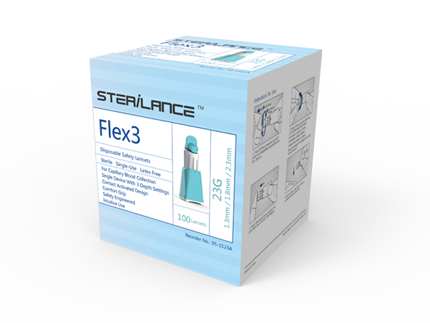 LANCETA DESCARTABLE RETRACTIL 23G (1.3MM/1.8MM/2.3MM)